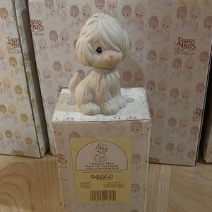 Enesco Precious Moments White Puppy Figurine